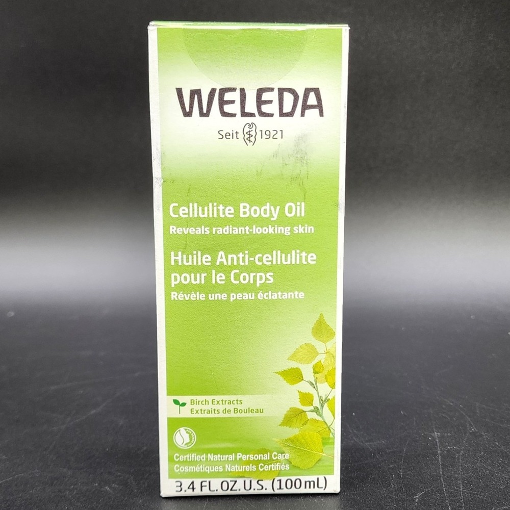 Weleda‎ 3.4oz Green Cellulite Body Oil Birch Extract Natural Skin Toning Massage